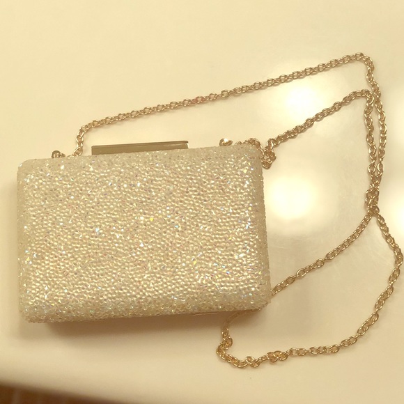 INC International Concepts Handbags - I.N.C. Rhinestone clutch with gold chain strap